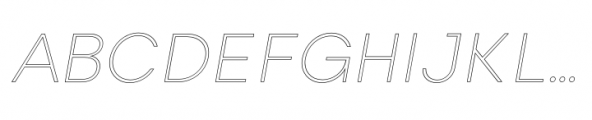 Cottorway Pro Line ELight Italic Font UPPERCASE