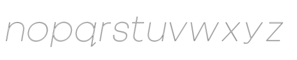 Cottorway Pro Line Thin Italic Font LOWERCASE