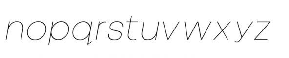 Cottorway Pro Thin Italic Font LOWERCASE
