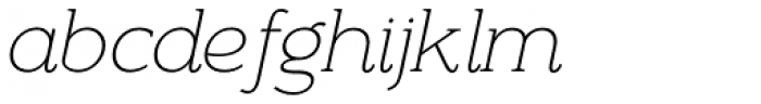 Counte Thin Italic Font LOWERCASE
