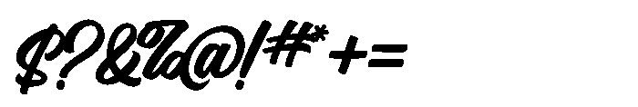 Couraged Script Font OTHER CHARS