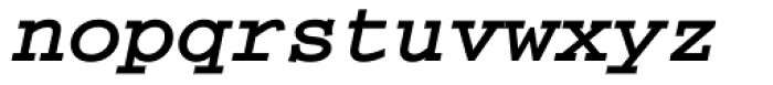 Courier Cyrillic Bold Oblique Font LOWERCASE