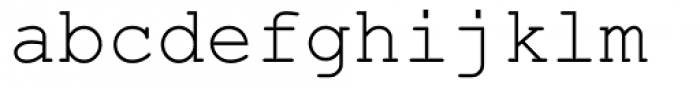 Courier Line Draw Regular Font LOWERCASE