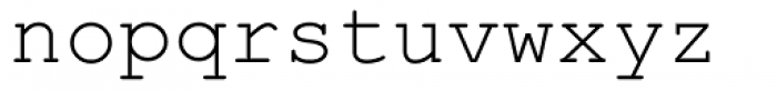 Courier New Font LOWERCASE
