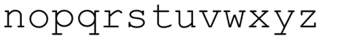 Courier PS Pro Regular Font LOWERCASE
