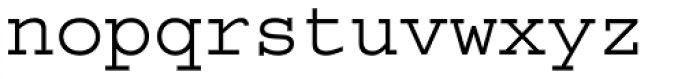 Courier Regular Font LOWERCASE