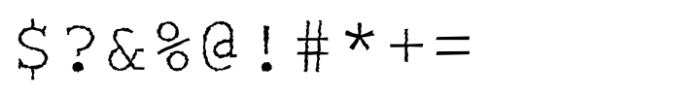 Courier Rough Regular Font OTHER CHARS