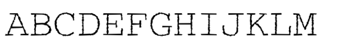 Courier Rough Regular Font UPPERCASE