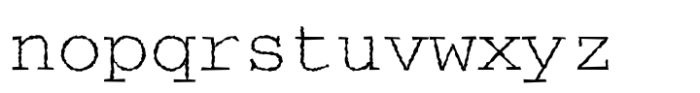 Courier Rough Regular Font LOWERCASE