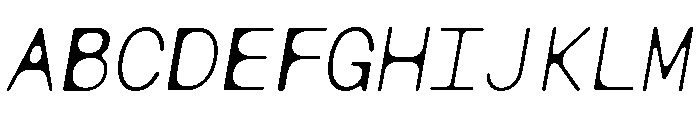 CommonSanscondensedItalic 40 Font UPPERCASE