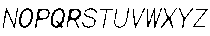 CommonSanscondensedItalic 40 Font UPPERCASE