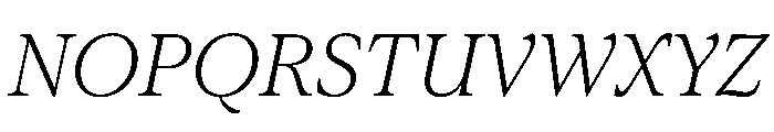 ConcretteItalic TRIAL MLightItalic Instance Font UPPERCASE