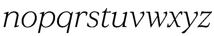 ConcretteItalic TRIAL MLightItalic Instance Font LOWERCASE