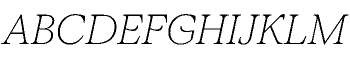 ConcretteItalic TRIAL MThinItalic Instance Font UPPERCASE
