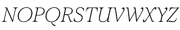 ConcretteItalic TRIAL MThinItalic Instance Font UPPERCASE