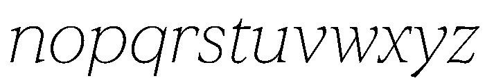 ConcretteItalic TRIAL MThinItalic Instance Font LOWERCASE