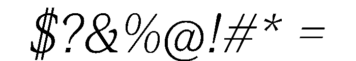 ConcretteItalic TRIAL SLightItalic Instance Font OTHER CHARS