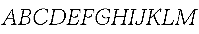 ConcretteItalic TRIAL SLightItalic Instance Font UPPERCASE