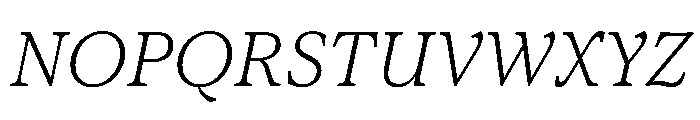 ConcretteItalic TRIAL SLightItalic Instance Font UPPERCASE