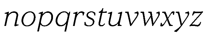 ConcretteItalic TRIAL SLightItalic Instance Font LOWERCASE