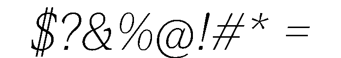 ConcretteItalic TRIAL SThinItalic Instance Font OTHER CHARS