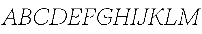 ConcretteItalic TRIAL SThinItalic Instance Font UPPERCASE