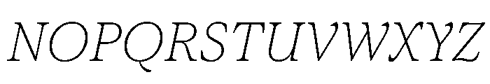 ConcretteItalic TRIAL SThinItalic Instance Font UPPERCASE