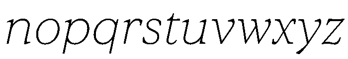 ConcretteItalic TRIAL SThinItalic Instance Font LOWERCASE