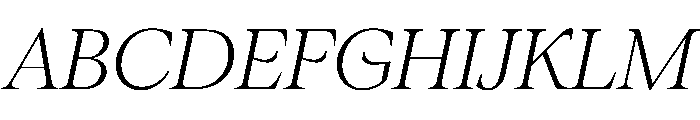 ConcretteItalic TRIAL XLLightItalic Instance Font UPPERCASE