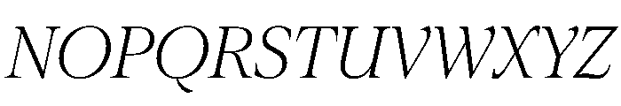 ConcretteItalic TRIAL XLLightItalic Instance Font UPPERCASE