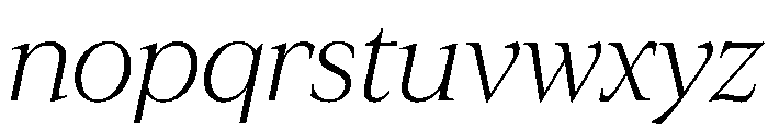 ConcretteItalic TRIAL XLLightItalic Instance Font LOWERCASE
