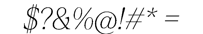 ConcretteItalic TRIAL XLThinItalic Instance Font OTHER CHARS