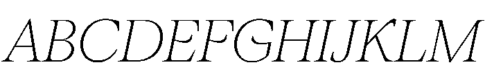 ConcretteItalic TRIAL XLThinItalic Instance Font UPPERCASE