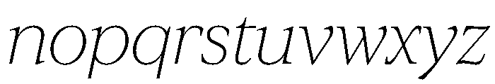 ConcretteItalic TRIAL XLThinItalic Instance Font LOWERCASE
