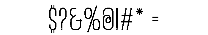 Condensein Regular Font OTHER CHARS