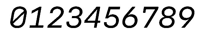 ConfigMono RegularItalic Font OTHER CHARS