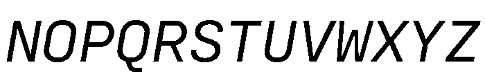 ConfigMono RegularItalic Font UPPERCASE