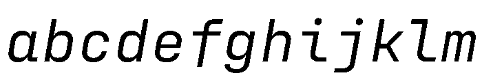 ConfigMono RegularItalic FONT