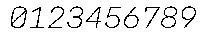 ConfigMono VariableItalic Font OTHER CHARS