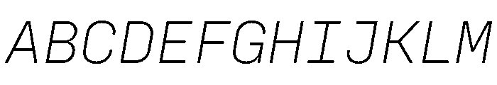 ConfigMono VariableItalic Font UPPERCASE