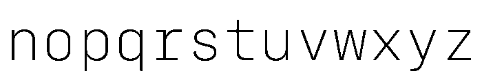 ConfigMono Variable Font LOWERCASE