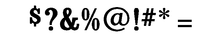 Consort CondensedBold Font OTHER CHARS