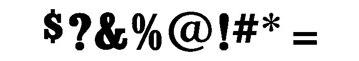Consort CondensedExtraBold Font OTHER CHARS