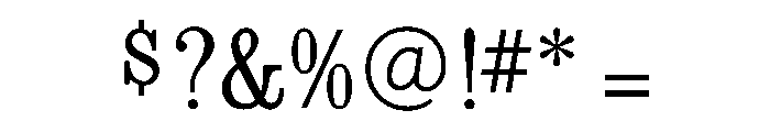 Consort CondensedLight Font OTHER CHARS