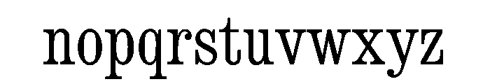 Consort CondensedLight Font LOWERCASE