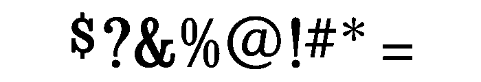Consort CondensedMedium Font OTHER CHARS