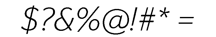 Continental Stag Sans Light Italic Font OTHER CHARS