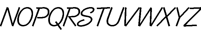 Control Cursive Light TNT Font UPPERCASE