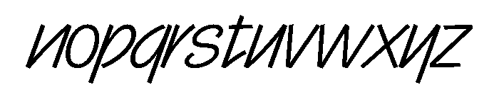 Control Cursive Light TNT Font LOWERCASE