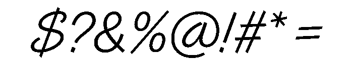 Control Cursive Light Font OTHER CHARS
